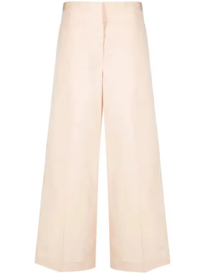 Fabiana Filippi Cotton Trousers In Pink
