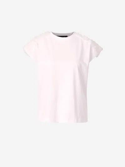 Fabiana Filippi Cotton Tulle T-shirt In White