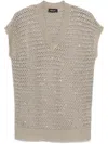 Fabiana Filippi Women's Cotton Crochet Jumper With Sequins Sweater In Beige