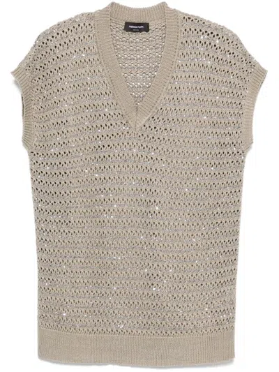 FABIANA FILIPPI FABIANA FILIPPI COTTON V-NECKED TOP