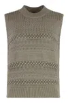Fabiana Filippi Crew Neck Knitted Vest In Green