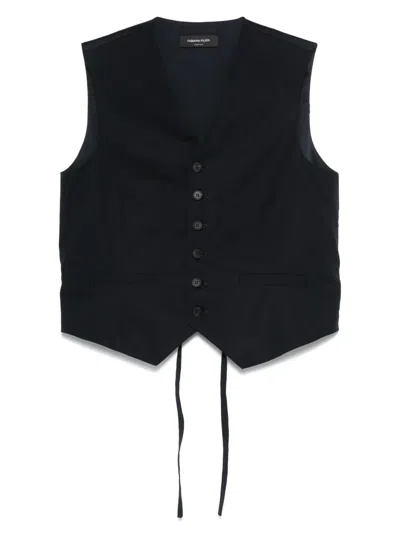 Fabiana Filippi Cotton Waistcoat In Blue