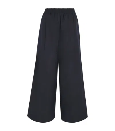 Fabiana Filippi Cotton Wide-leg Trousers In Navy