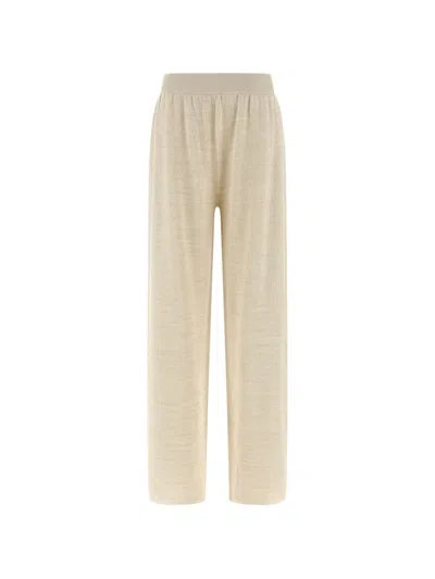 Fabiana Filippi Elastic-waist Knitted Trousers In Neutral