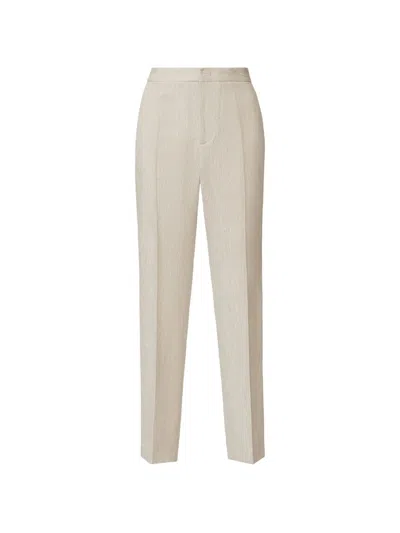 Fabiana Filippi Cotton Wool Linen Pants In Neutral