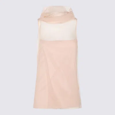 Fabiana Filippi Cream Cotton Top In Pink
