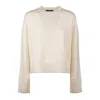 Fabiana Filippi Cream Virgin Wool Sweater In White