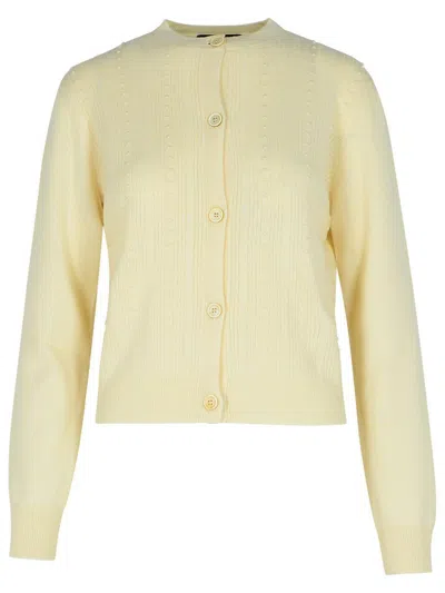 Fabiana Filippi Buttoned Knitted Cardigan In Beige