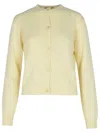 Fabiana Filippi Platinum Buttoned Knitted Cardigan In Beige