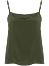 Fabiana Filippi Crepe De Chine Slip Top In Green