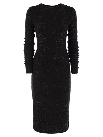 Fabiana Filippi Sequin-embellished Knitted Dress In Black
