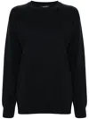 Fabiana Filippi Crew-neck Glittered Jumper In Blue