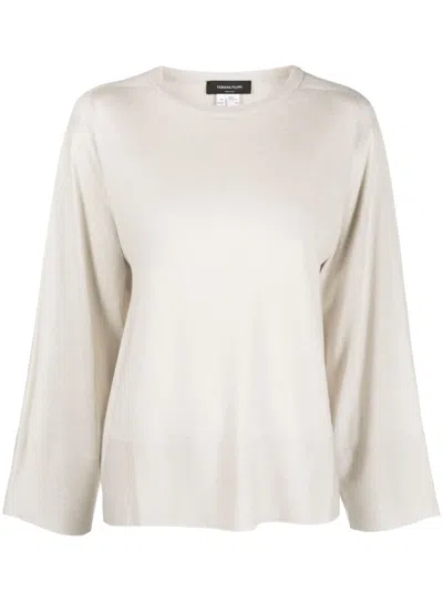 Fabiana Filippi Crew-neck Jumper In Brown