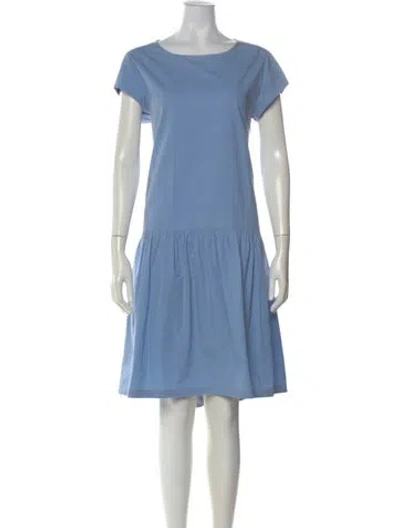 Pre-owned Fabiana Filippi Crew Neck Knee-length Dress In Blue