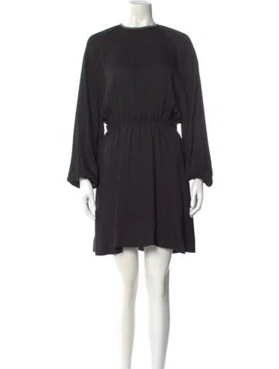 Pre-owned Fabiana Filippi Crew Neck Knee-length Dress In Gray