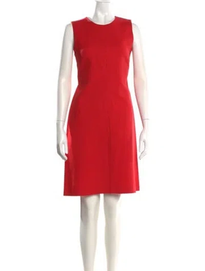 Pre-owned Fabiana Filippi Crew Neck Knee-length Dress In Red