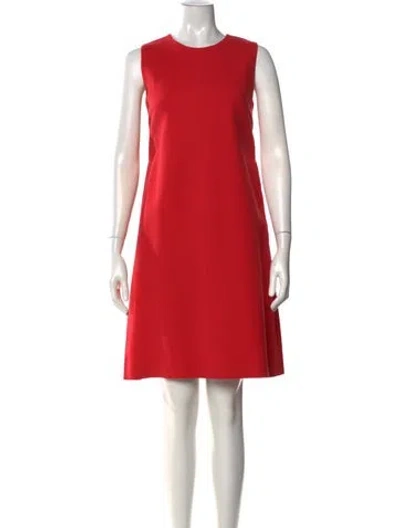 Pre-owned Fabiana Filippi Crew Neck Knee-length Dress In Red