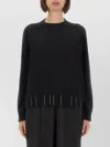 Fabiana Filippi Crew Neck Knitwear Long Sleeves In Black