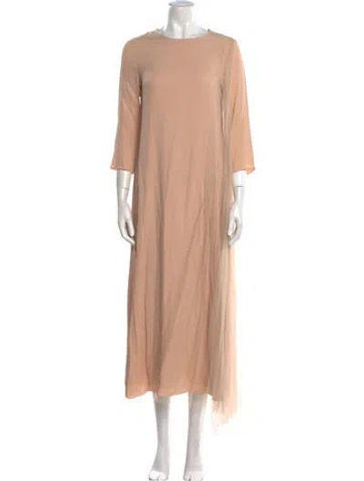 Pre-owned Fabiana Filippi Crew Neck Long Dress In Multi