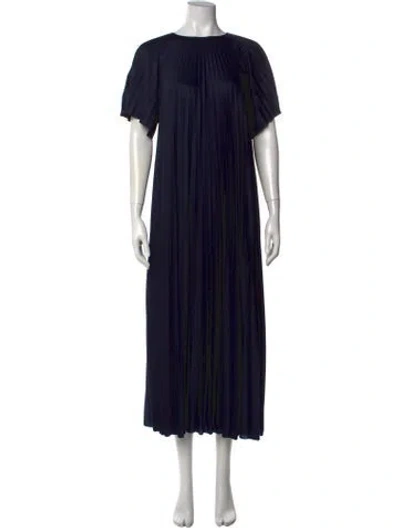 Pre-owned Fabiana Filippi Crew Neck Long Dress W/ Tags In Blue