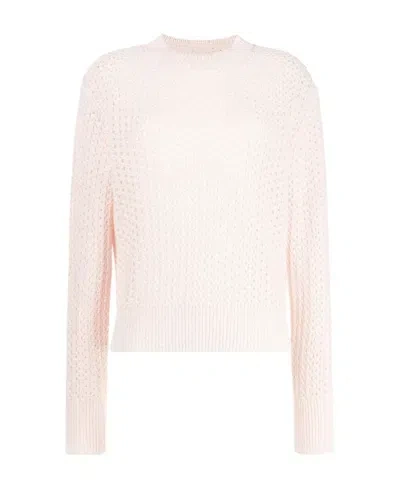 Fabiana Filippi Crew-neck Pointelle-knit Jumper In White
