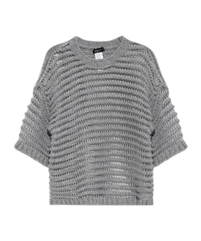 Fabiana Filippi Crew Neck Short Sleeve Sweater In Gray