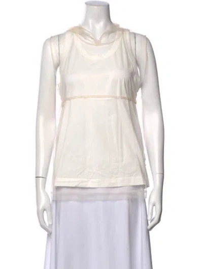 Pre-owned Fabiana Filippi Crew Neck Sleeveless Top In Neutral