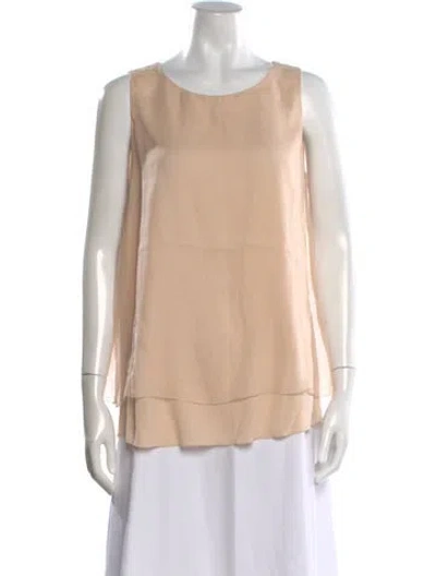 Pre-owned Fabiana Filippi Crew Neck Sleeveless Top In Neutral