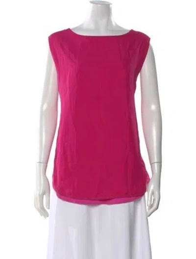 Pre-owned Fabiana Filippi Crew Neck Sleeveless Top In Pink