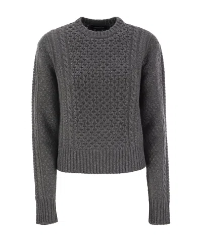 FABIANA FILIPPI FABIANA FILIPPI CABLE-KNIT EMBELLISHED JUMPER