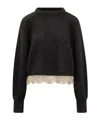 Fabiana Filippi Crew Neck Sweater In Black