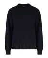 Fabiana Filippi Ribbed-knit Crew-neck Sweater In Blue