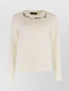 Fabiana Filippi Crew-neck Sweater Featuring Stone Embellishment In Neutral