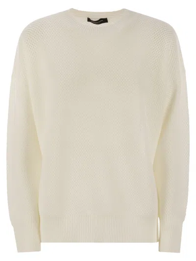 FABIANA FILIPPI FABIANA FILIPPI CREW NECK SWEATER IN WOOL AND COTTON