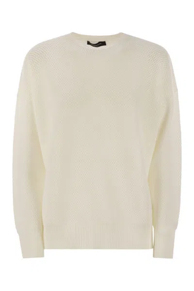 FABIANA FILIPPI FABIANA FILIPPI CREW-NECK SWEATER IN WOOL AND COTTON