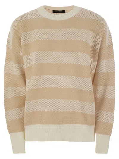 FABIANA FILIPPI CREW-NECK SWEATER IN WOOL AND COTTON
