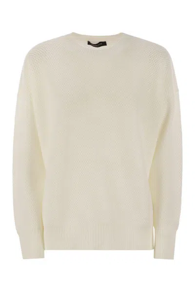 FABIANA FILIPPI FABIANA FILIPPI CREW-NECK SWEATER IN WOOL AND COTTON
