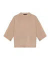 Fabiana Filippi Round-neck Half-sleeve Sweater In Neutral