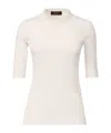 Fabiana Filippi Fitted Cotton Top Ribbed Texture In White