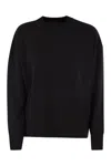 Fabiana Filippi Black Crewneck Sweater With Micro Paillettes In Wool