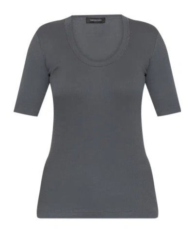 Fabiana Filippi Short-sleeve Embellished Top In Multi