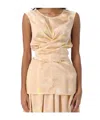 Fabiana Filippi Crew Neck Vest In Neutral