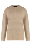 Fabiana Filippi Crew-neck Wool Sweater In Neutral