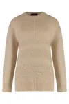 Fabiana Filippi Crew-neck Wool Sweater In Neutral
