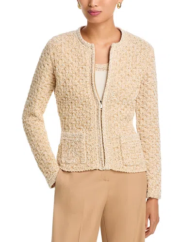 Fabiana Filippi Crewneck Cardigan Sweater In Neutral