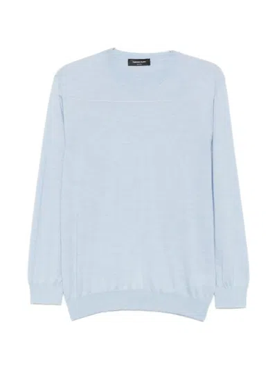 Fabiana Filippi Crew-neck Long-sleeve Sweater In Blue