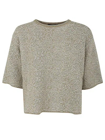 Fabiana Filippi Crewneck Metallic In Nude