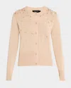 Fabiana Filippi Crewneck Sequin Degrade Cardigan In Sabbia