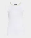 Fabiana Filippi Embellished Rowing Tank Top
