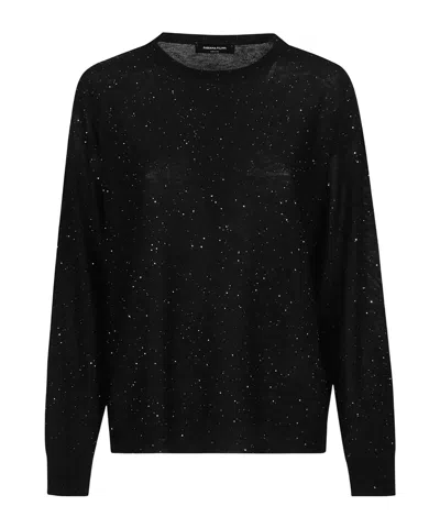 Fabiana Filippi Sequin-embellished Wool Sweater In Black